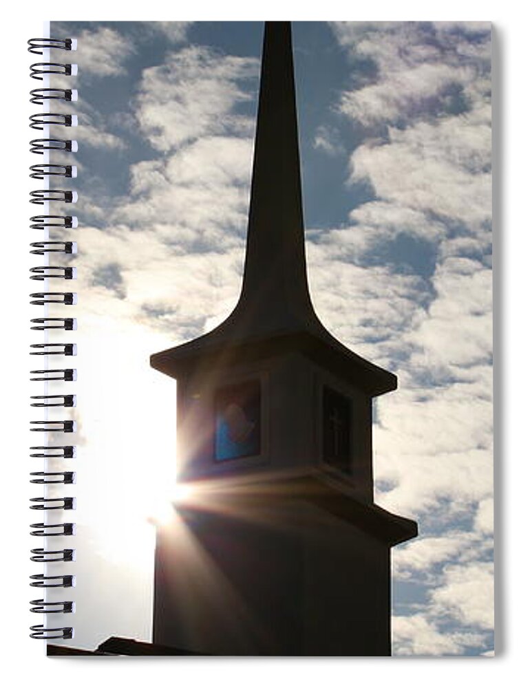 Steeple Spiral Notebook featuring the photograph Light by Kume Bryant