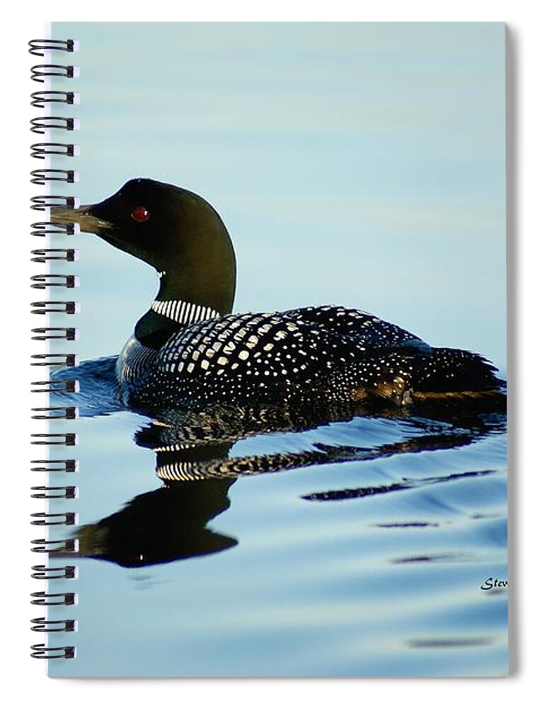 Loon Spiral Notebook featuring the photograph Loon by Steven Clipperton