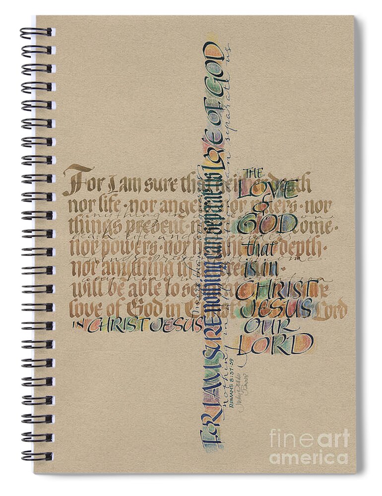 Christ Spiral Notebook featuring the painting Love of God by Judy Dodds