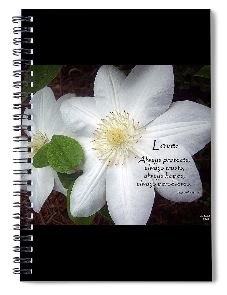 Scripture Spiral Notebook featuring the photograph Love by Sandra Clark
