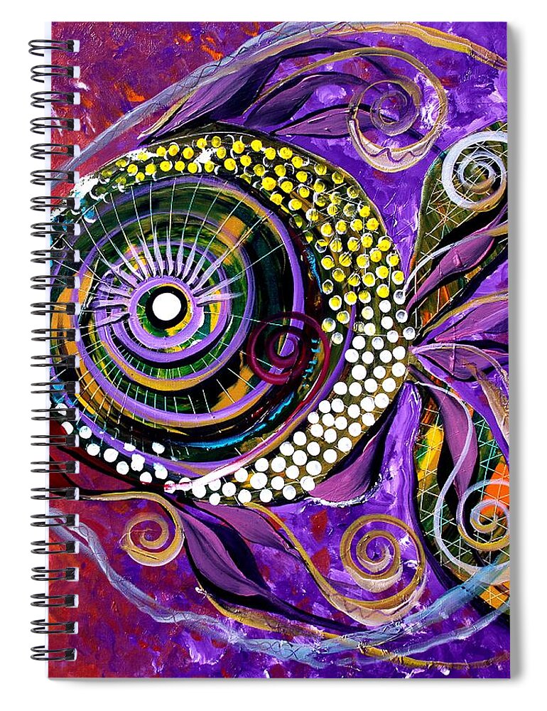 Fish Spiral Notebook featuring the painting Lovely Lady Fish by J Vincent Scarpace