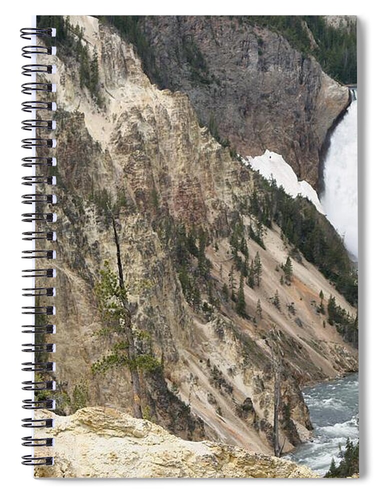 Lower Falls Spiral Notebook featuring the photograph Lower Falls Another View by Living Color Photography Lorraine Lynch