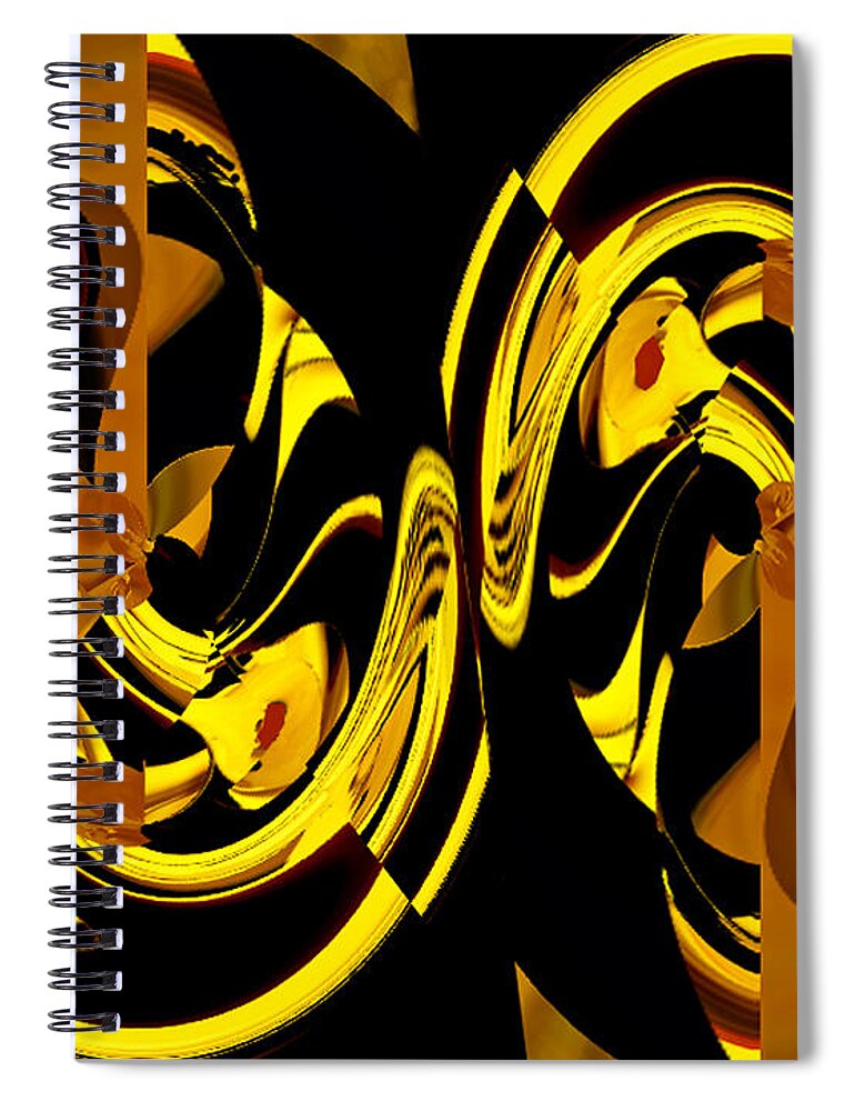 Paula Ayers Spiral Notebook featuring the digital art Luck times Four by Paula Ayers