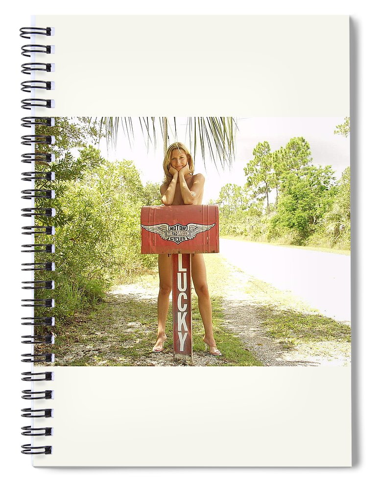 Everglades City Fl.professional Photographer Lucky Cole Spiral Notebook featuring the photograph Mailbox 073 by Lucky Cole