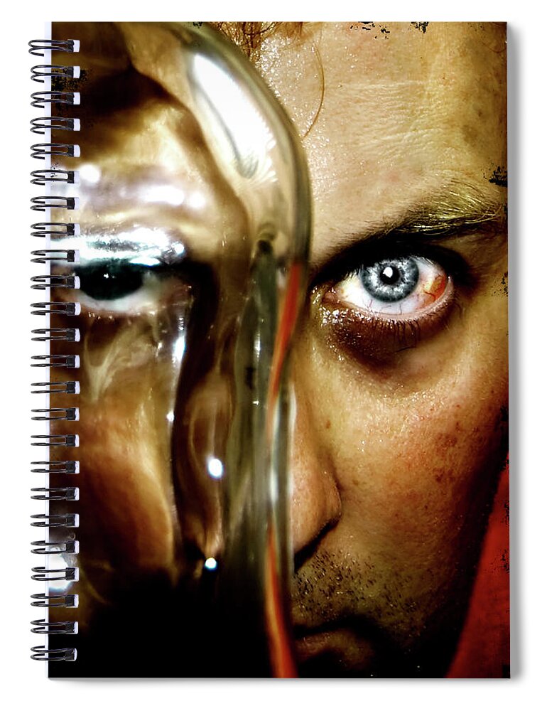 Mad Spiral Notebook featuring the photograph Mad Man by Pedro Cardona Llambias