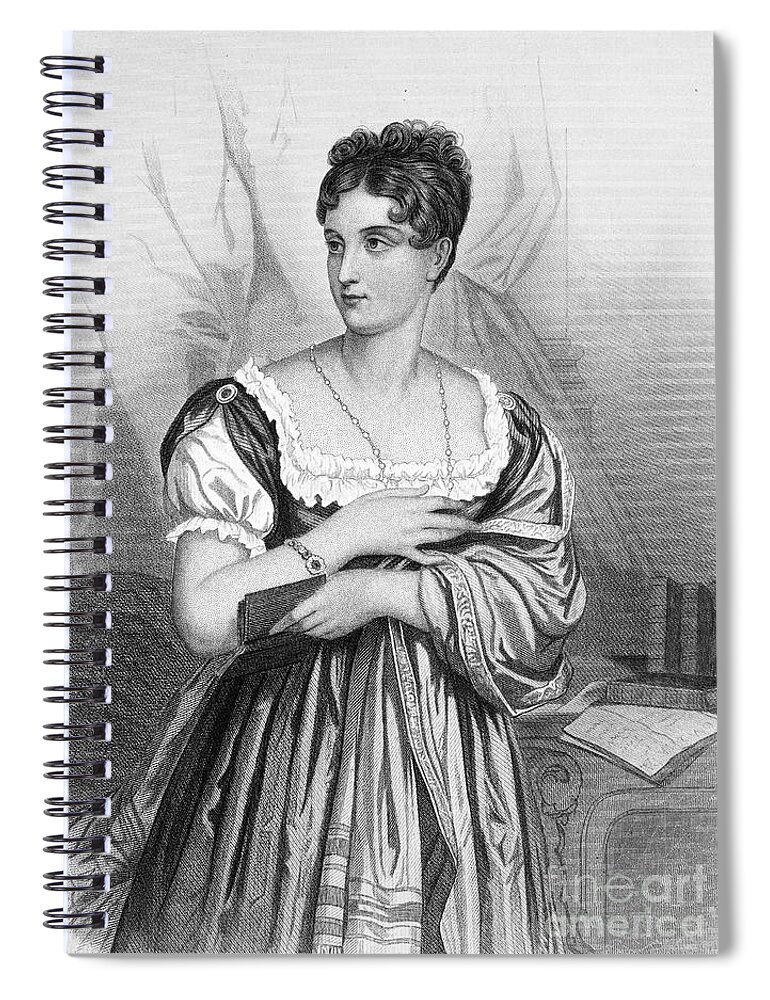 MADEMOISELLE GEORGE (1787-1867). Stage name of Marguerite-Josephine Weimer.  French actress. Steel engraving, 19th century Spiral Notebook