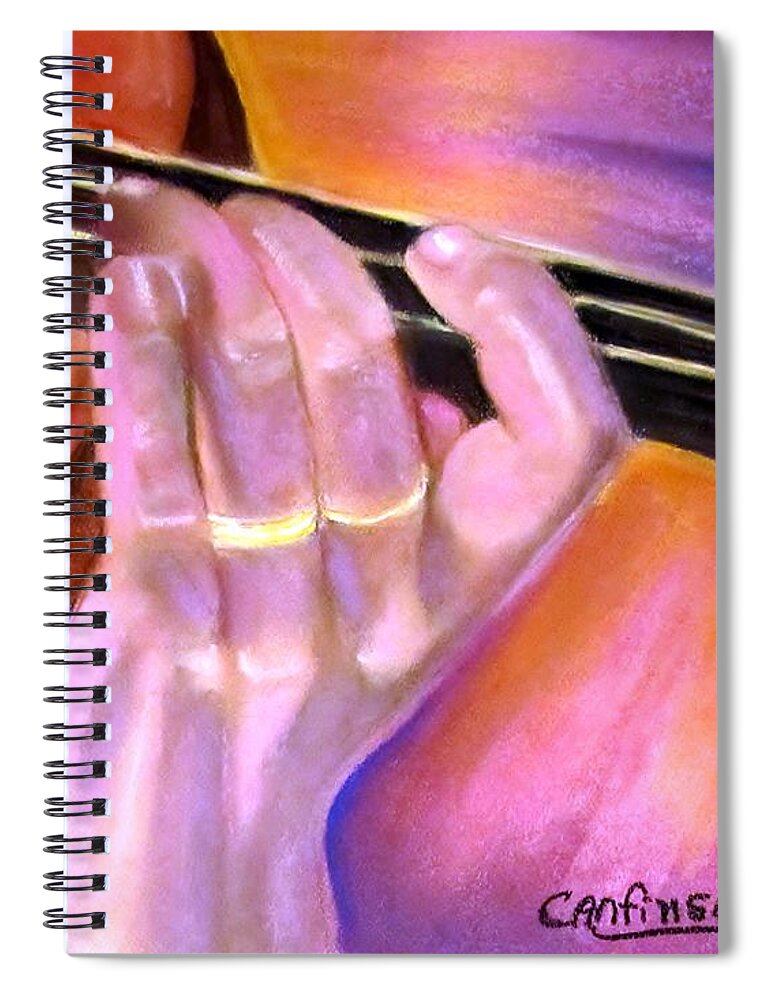 Muscisian Spiral Notebook featuring the pastel Maestro by Carol Allen Anfinsen