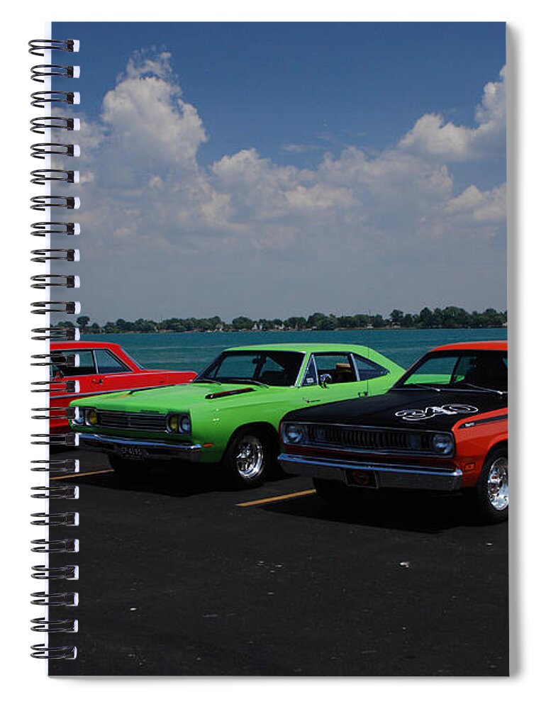 Cars Spiral Notebook featuring the photograph Marine City Car Show by Grace Grogan