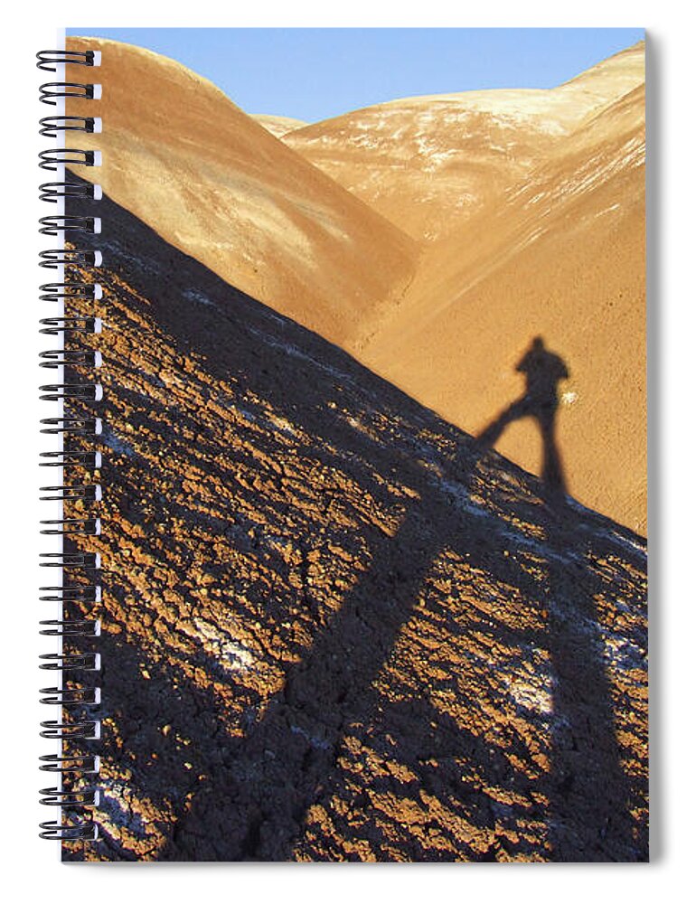 Shadow Spiral Notebook featuring the photograph Me and My Shadow - Utah by Mike McGlothlen