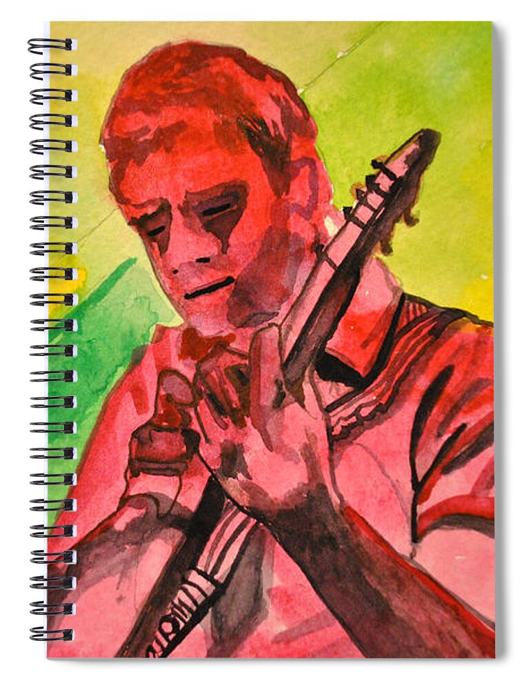 Umphrey's Mcgee Spiral Notebook featuring the painting Melody in Red by Patricia Arroyo