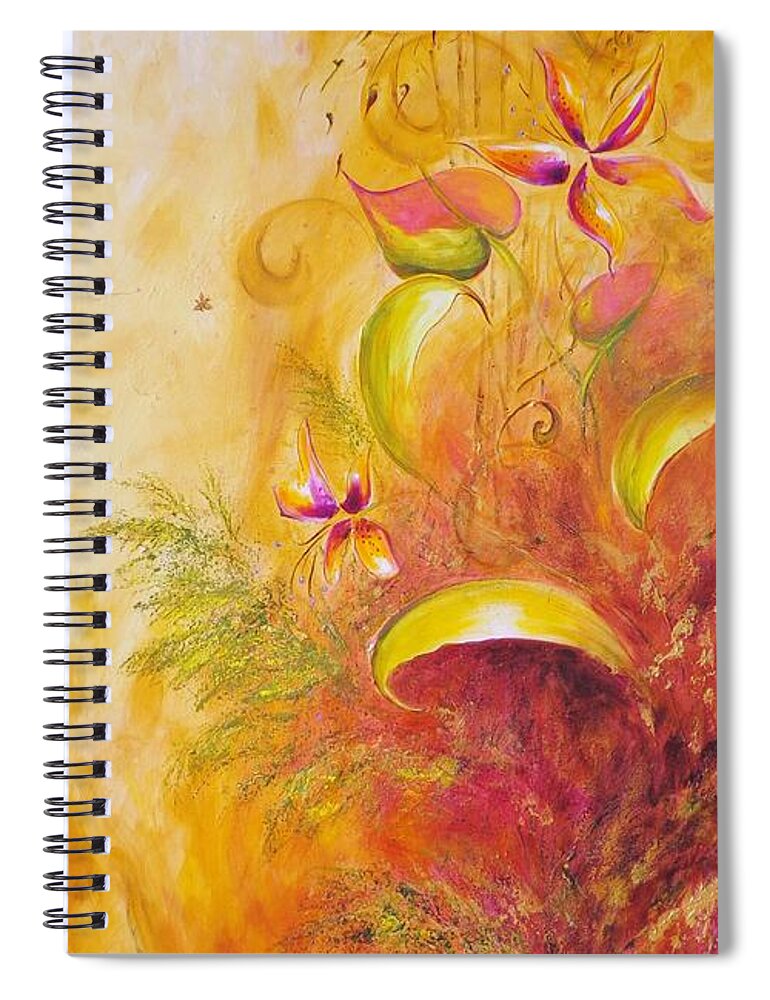 Tropical Spiral Notebook featuring the painting Memories of Paradise II by Dina Dargo
