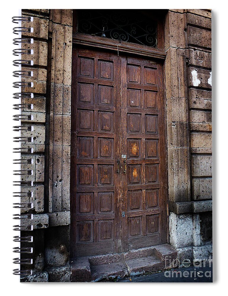 North America Spiral Notebook featuring the photograph Mexican Door 41 by Xueling Zou