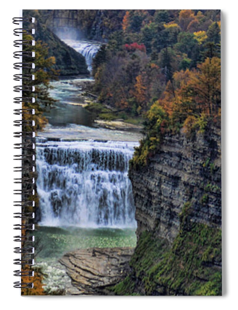 Falls Spiral Notebook featuring the photograph Middle Land by Tammy Espino