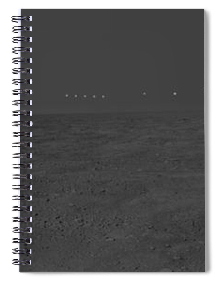 Surface Stereo Imager Spiral Notebook featuring the photograph Midnight Sun On Mars by Nasa
