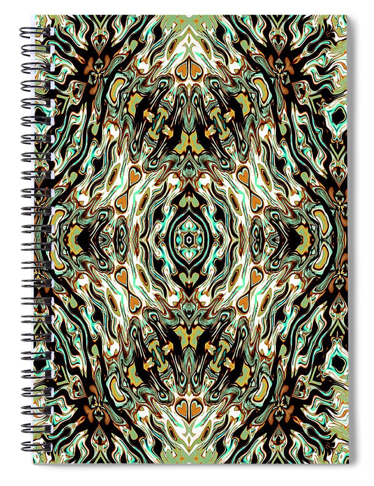Digital Kleckso Design Spiral Notebook featuring the digital art Mint Sauce by Andrew Hewett