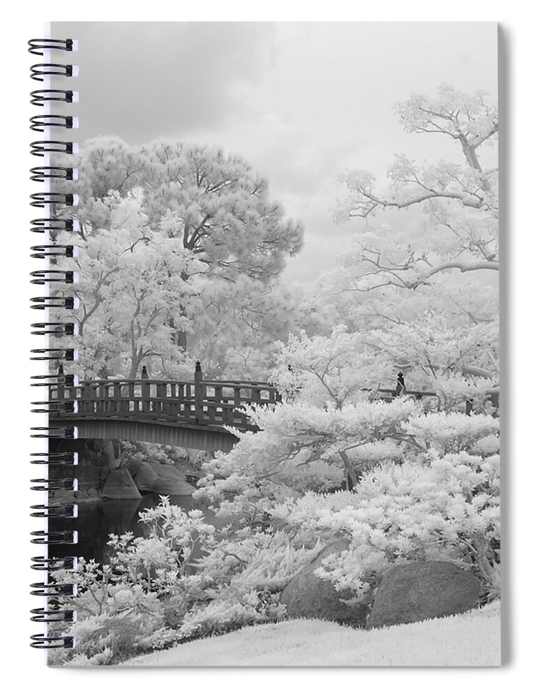 Morikami Spiral Notebook featuring the photograph Morikami Japanese Gardens by Rolf Bertram