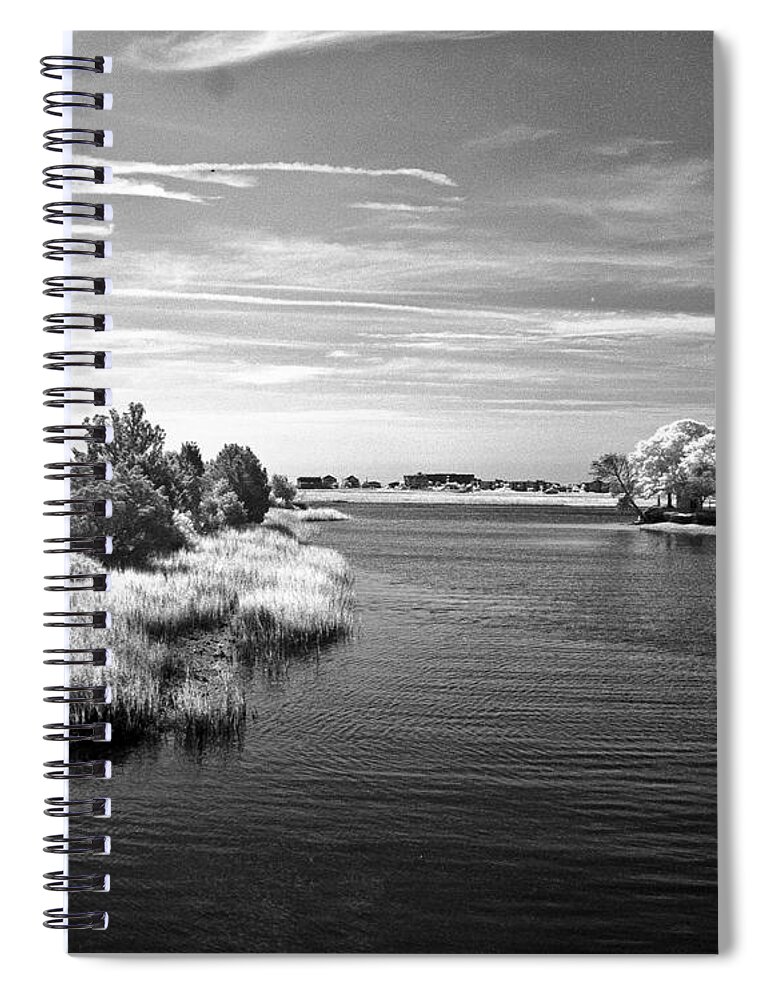 Inlet Spiral Notebook featuring the photograph Murrells Inlet - Infrared by Bill Barber