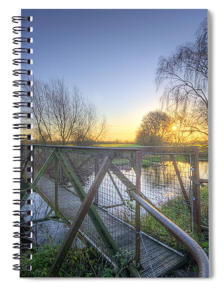 Landscape Spiral Notebook featuring the photograph Narrow Iron Bridge by Yhun Suarez