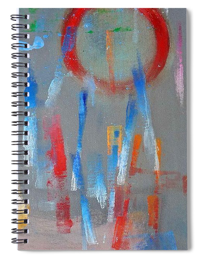 Native Spiral Notebook featuring the painting Native American Abstract by Charles Stuart