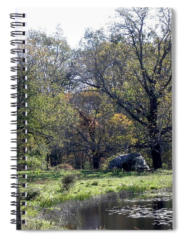 Pond Spiral Notebook featuring the photograph Natural Setting by Kim Galluzzo