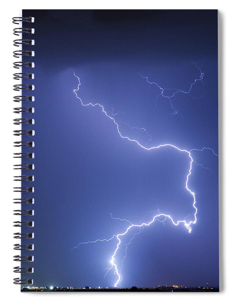 City Spiral Notebook featuring the photograph Nature Strikes by James BO Insogna