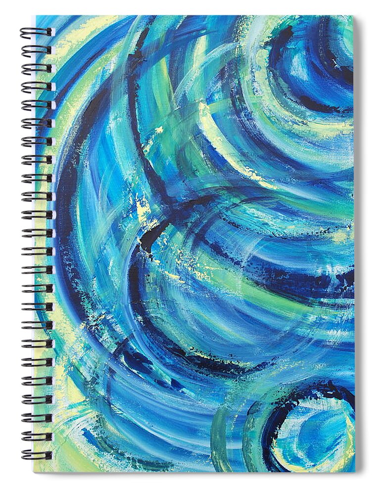 Prophetic Art Spiral Notebook featuring the painting New Beginning by Deb Brown Maher