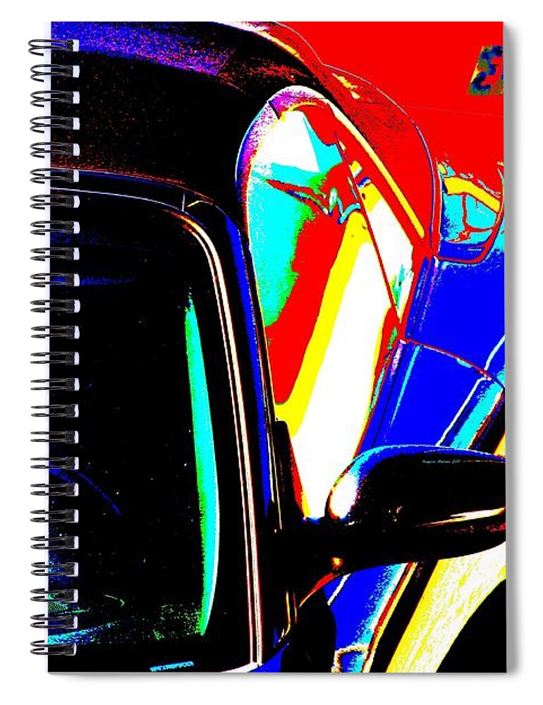 Sports Car Spiral Notebook featuring the mixed media Nice Car by Rogerio Mariani