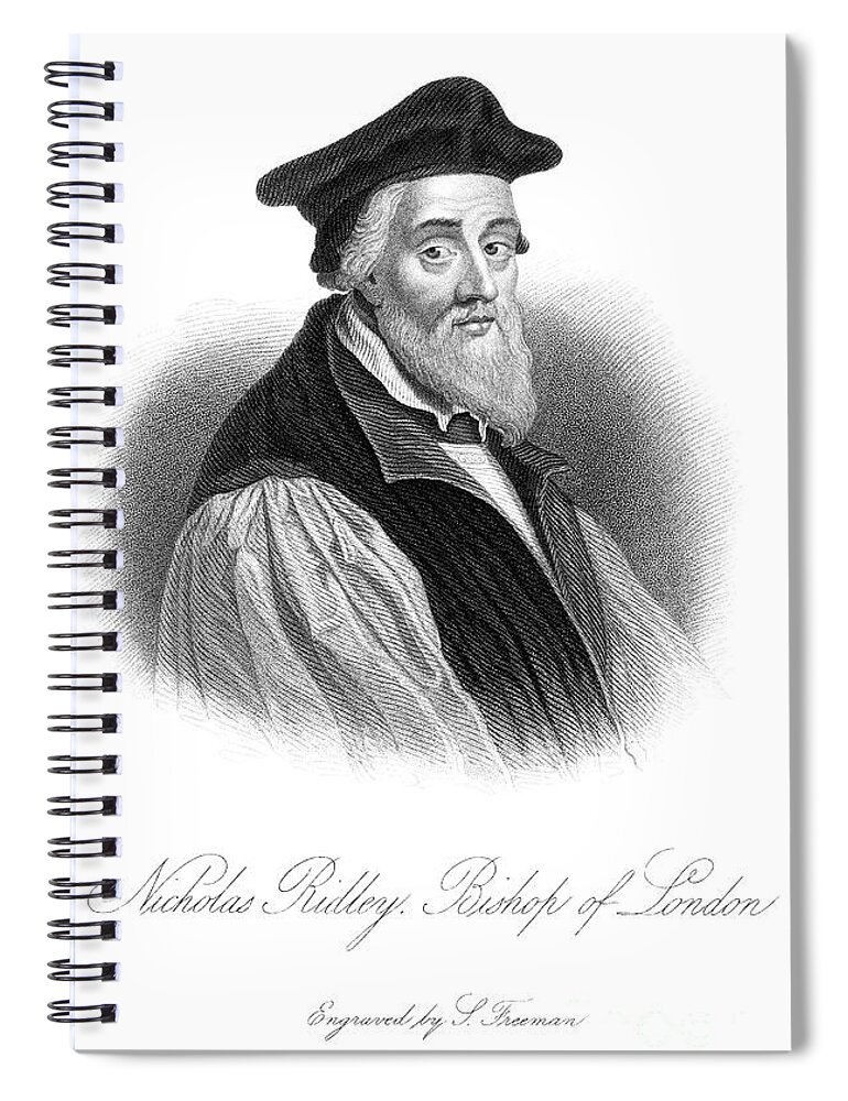 16th Century Spiral Notebook featuring the photograph Nicholas Ridley (1500-1555) by Granger