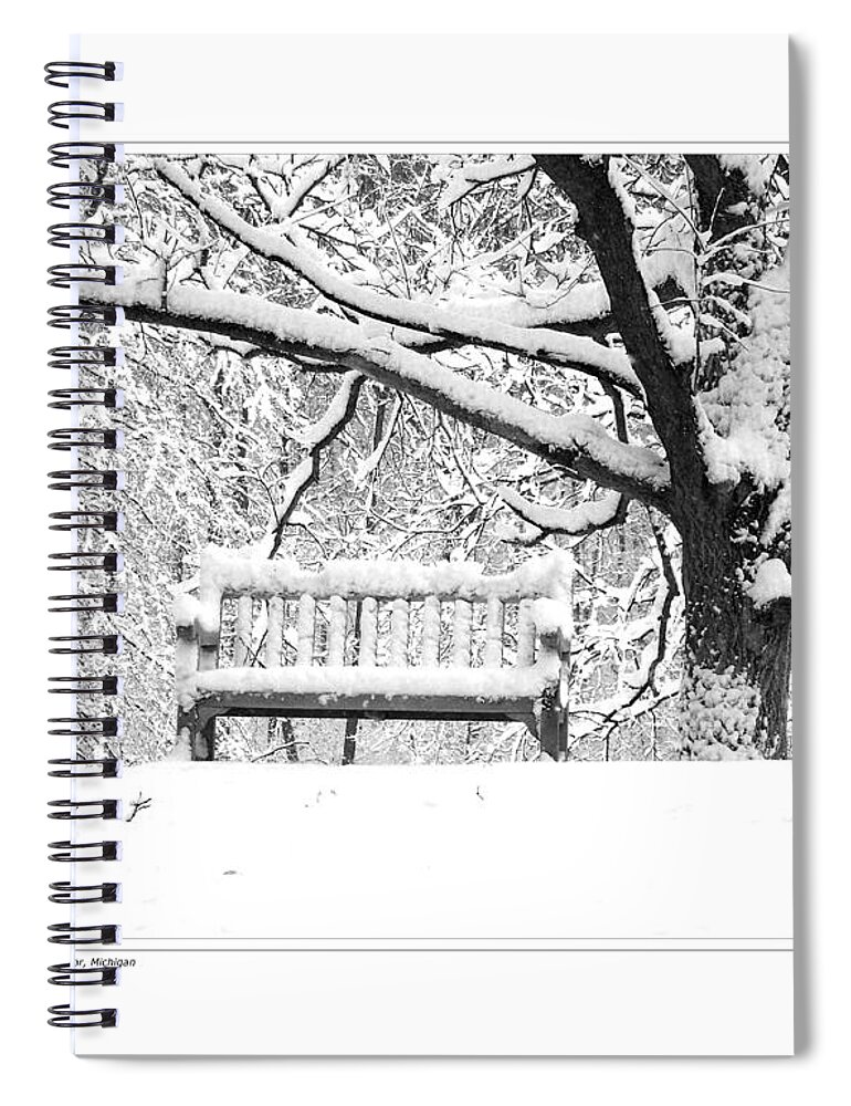 Snow Spiral Notebook featuring the photograph Nichols Arboretum #3 by Phil Perkins