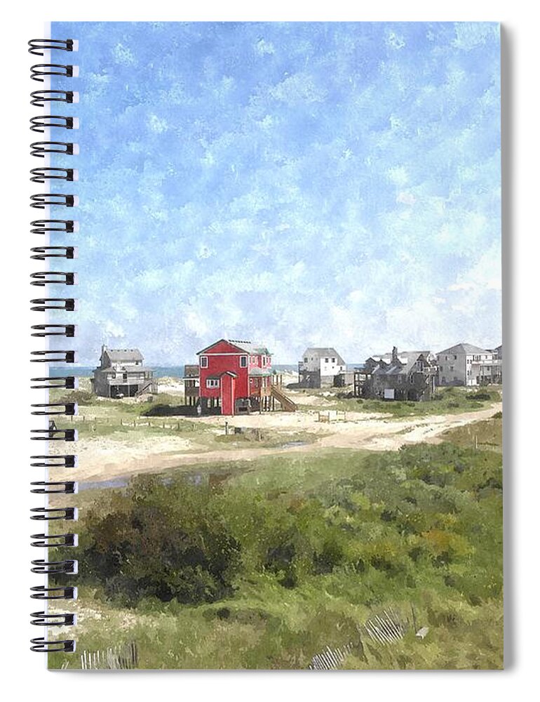 Beach Spiral Notebook featuring the photograph North Swan NC beach rentals by Kim Galluzzo