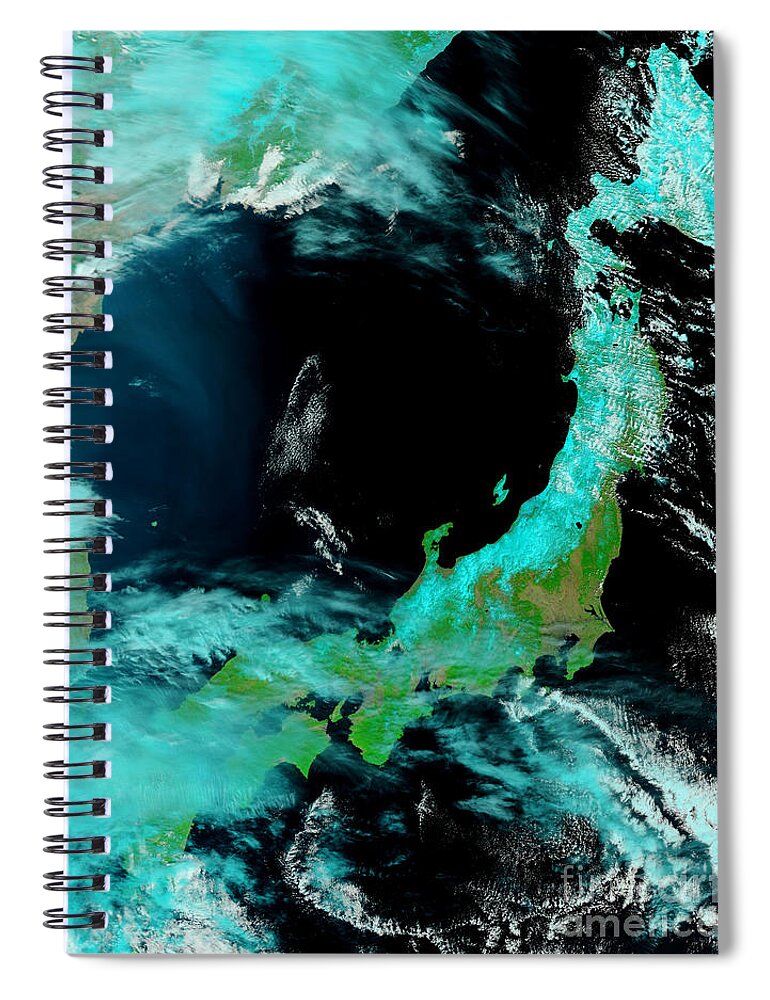 Japan Spiral Notebook featuring the photograph Northeastern Japan After Tsunami by National Aeronautics and Space Administration