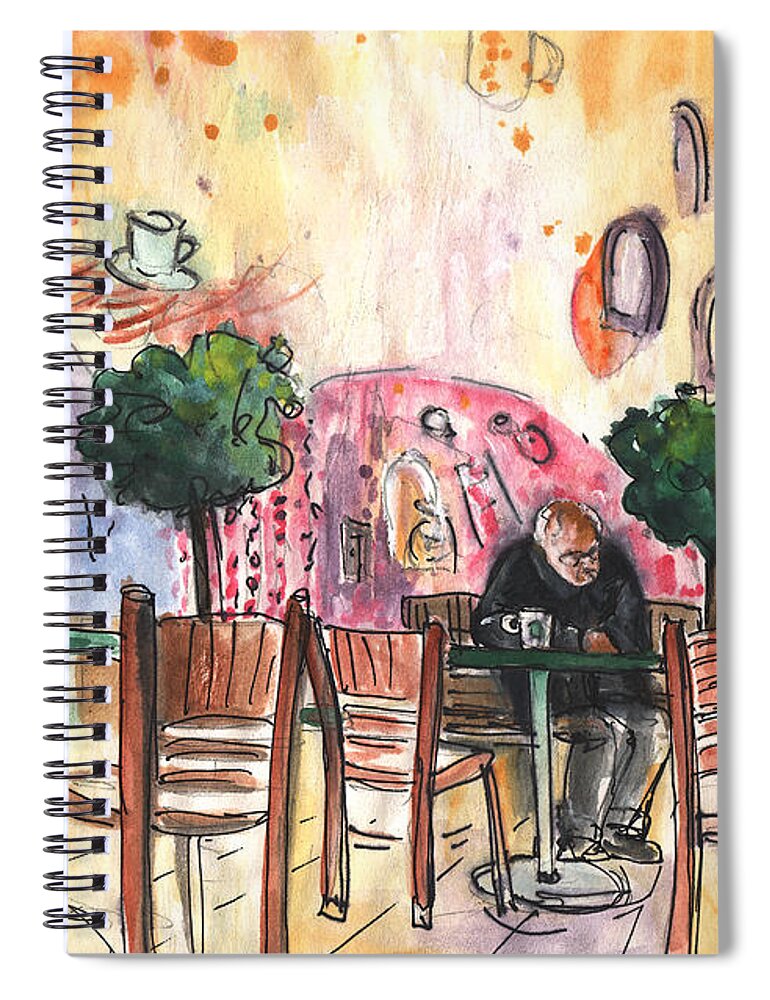 Travel Sketch Spiral Notebook featuring the painting Old and Lonely in Cyprus 04 by Miki De Goodaboom