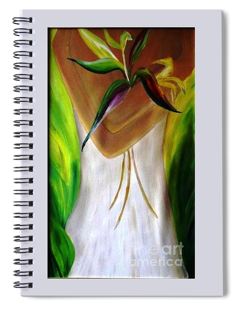 Feelings Spiral Notebook featuring the painting Only for you by Amalia Suruceanu