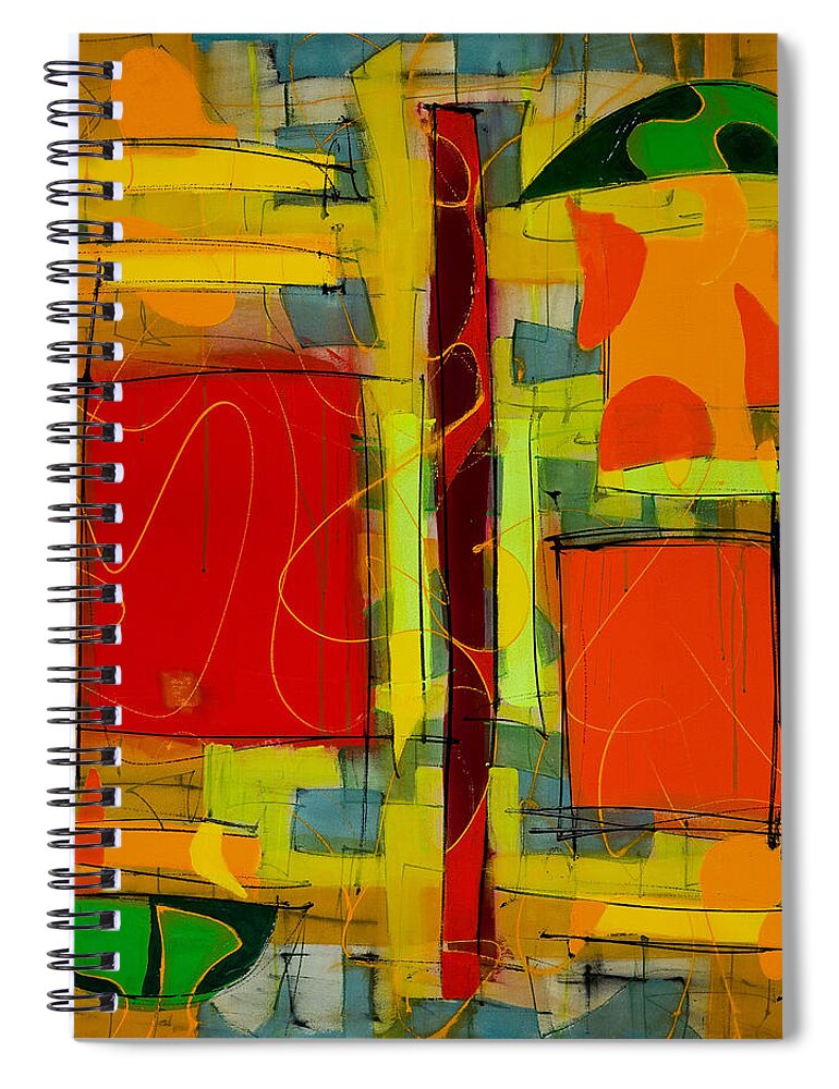Abstract Spiral Notebook featuring the painting Open Door by Lynne Taetzsch