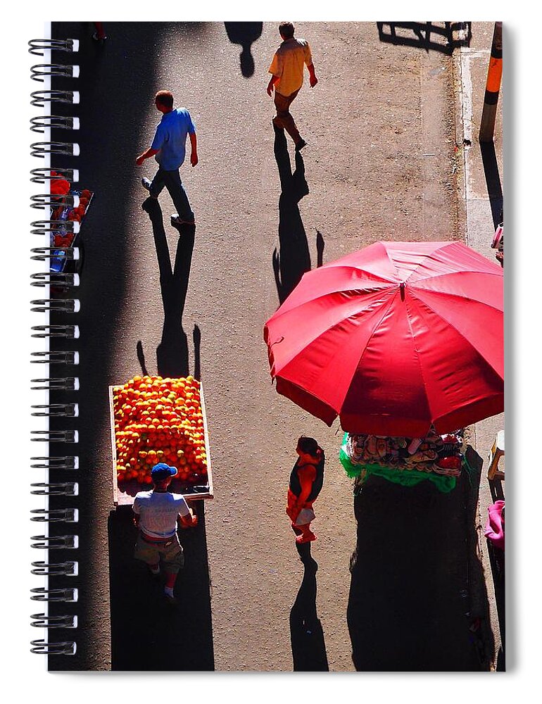 Orange Sunshine Spiral Notebook featuring the photograph Orange Sunshine by Skip Hunt