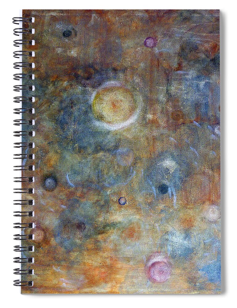 Abstract Spiral Notebook featuring the painting Outer Limits by Tom Roderick