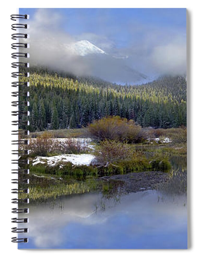 00175165 Spiral Notebook featuring the photograph Panoramic View Of The Pioneer Mountains by Tim Fitzharris