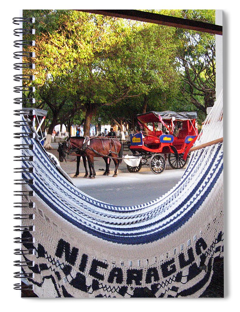 Parque Central Granada Spiral Notebook featuring the photograph Parque Central Granada Nicaragua by Kurt Van Wagner