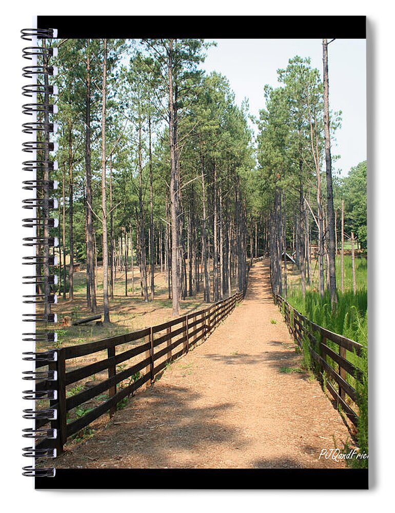 Path Spiral Notebook featuring the photograph 'Path to Serenbe' by PJQandFriends Photography