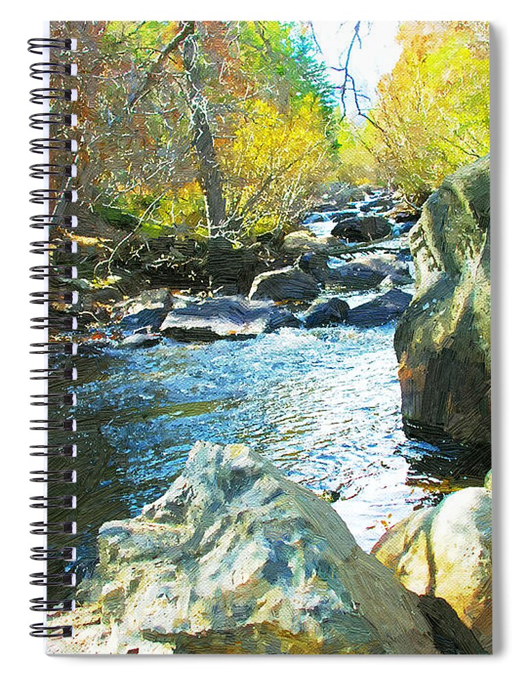 Stream Spiral Notebook featuring the photograph Peaceful by Adam Vance