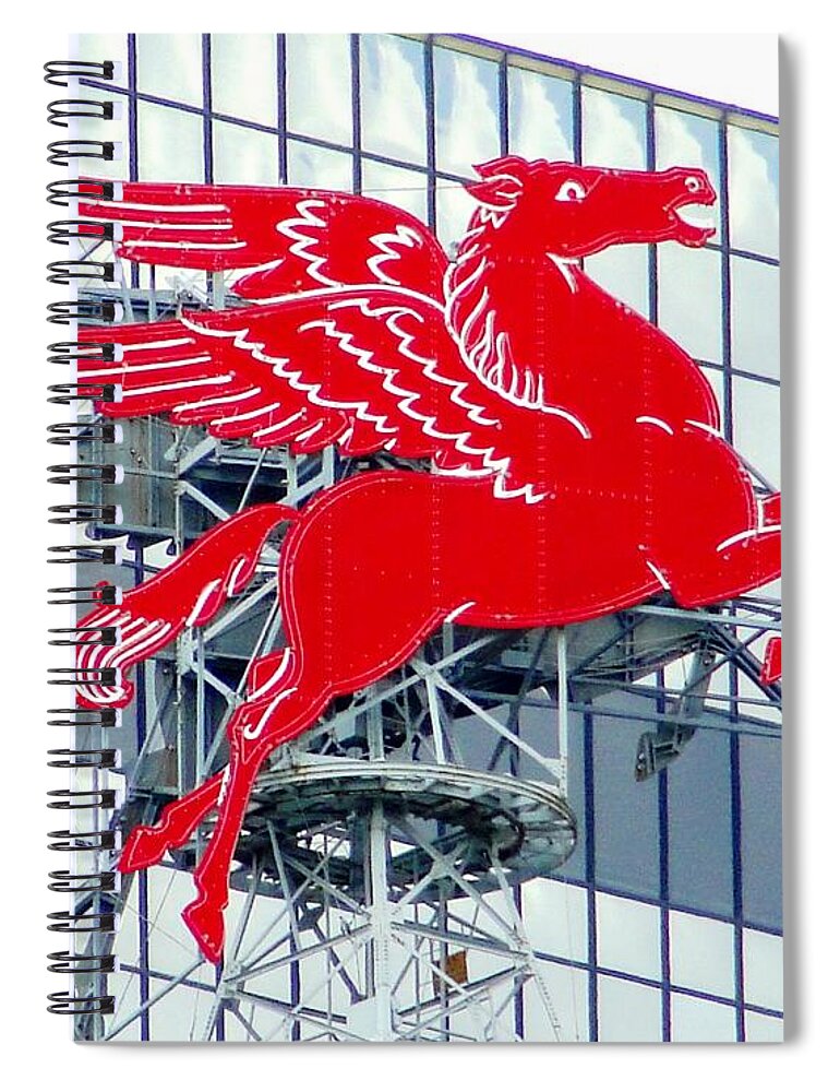 Mobil Spiral Notebook featuring the photograph Pegasus by Norma Brock