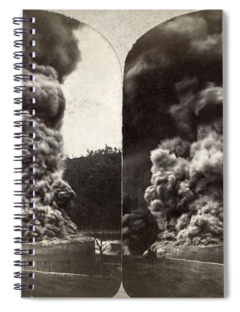 1875 Spiral Notebook featuring the photograph Pennsylvania: Oil City by Granger