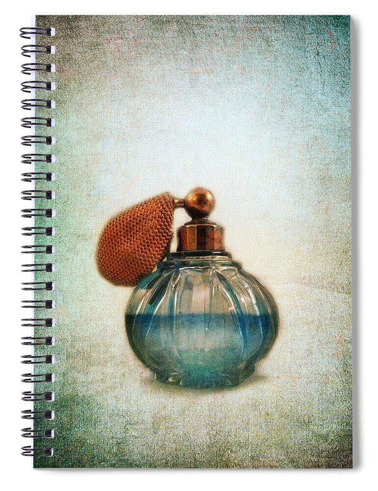Antique Spiral Notebook featuring the photograph Perfume Bottle IV by Jai Johnson