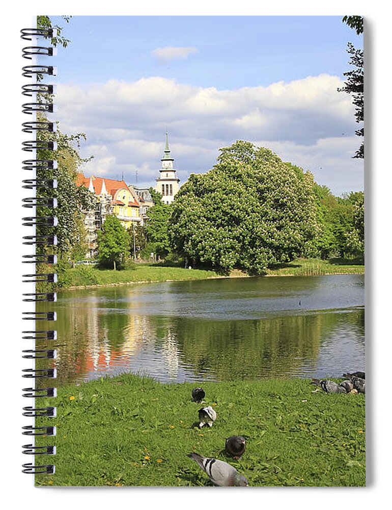 Park Spiral Notebook featuring the photograph Picturesque City Scene by Teresa Zieba