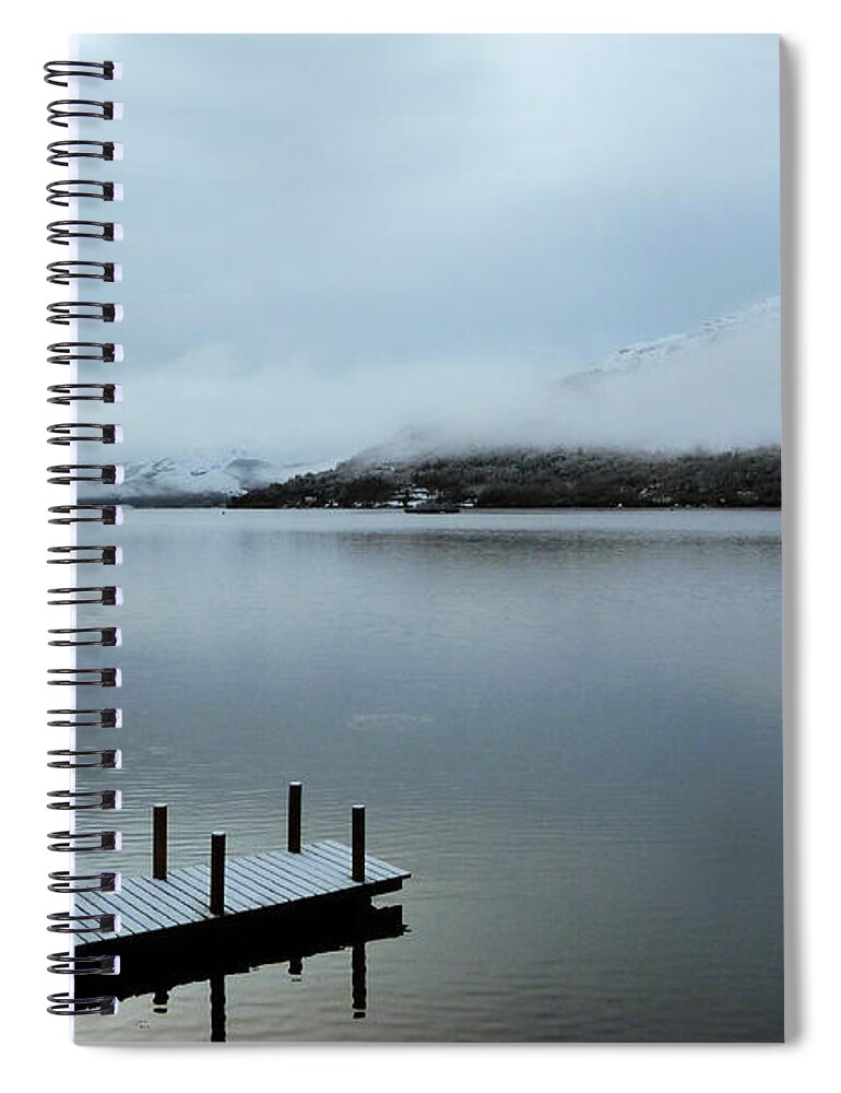 Loch Goil Spiral Notebook featuring the photograph Pier on the Loch by Lynn Bolt