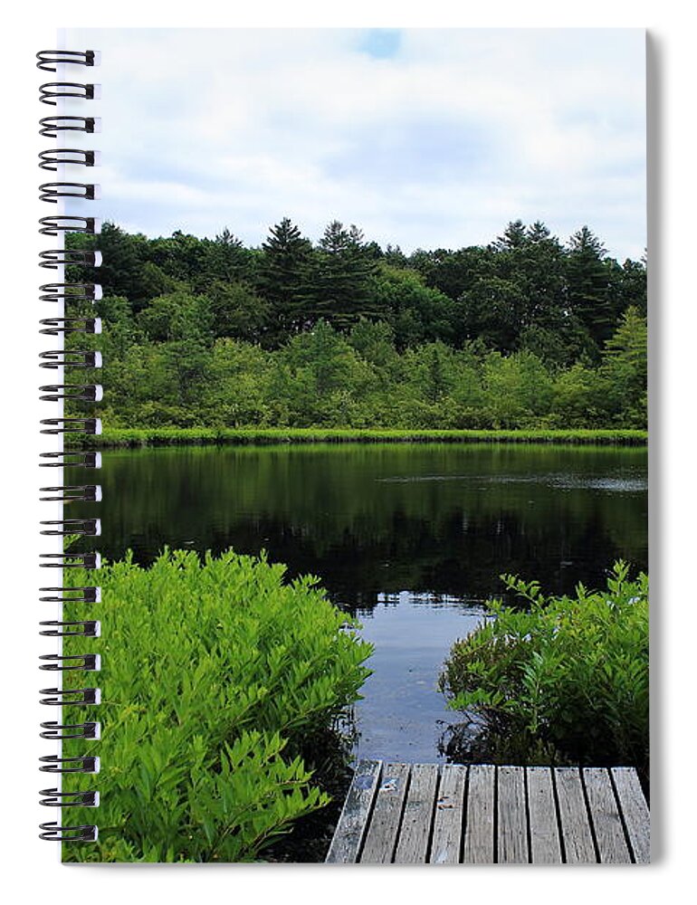 Ward Reservation Spiral Notebook featuring the photograph Pine Hole Pond by Jeff Heimlich