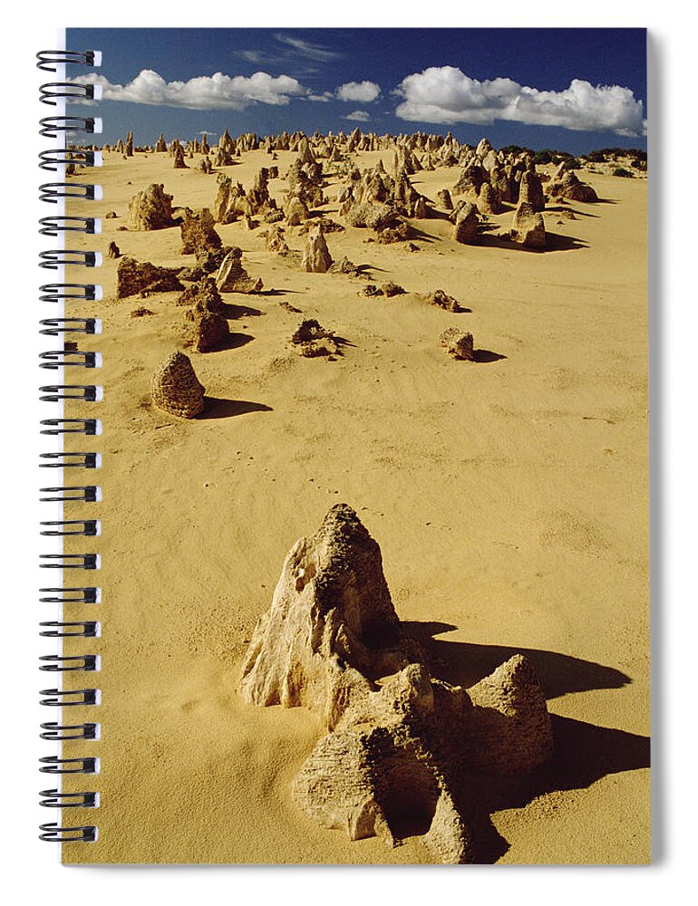 Mp Spiral Notebook featuring the photograph Pinnacle Formations In Nambung National by Gerry Ellis