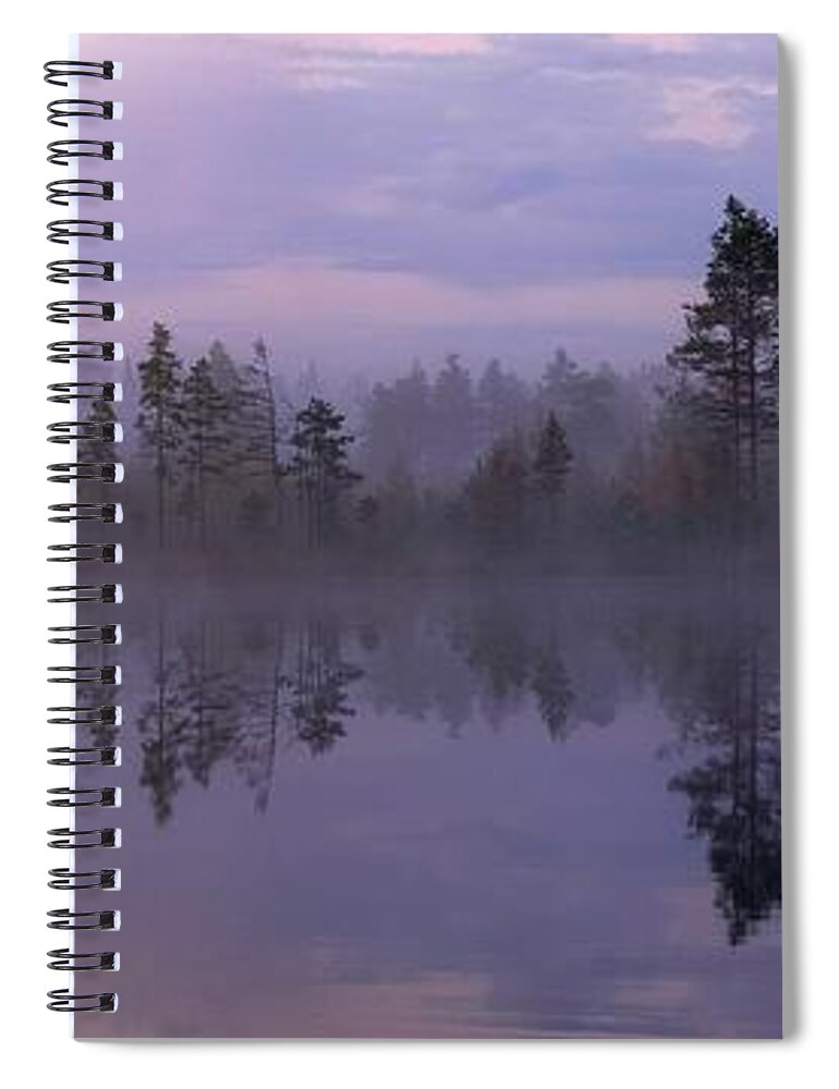 Lehtokukka Spiral Notebook featuring the photograph Pitkajarvi panorama nr 3 by Jouko Lehto