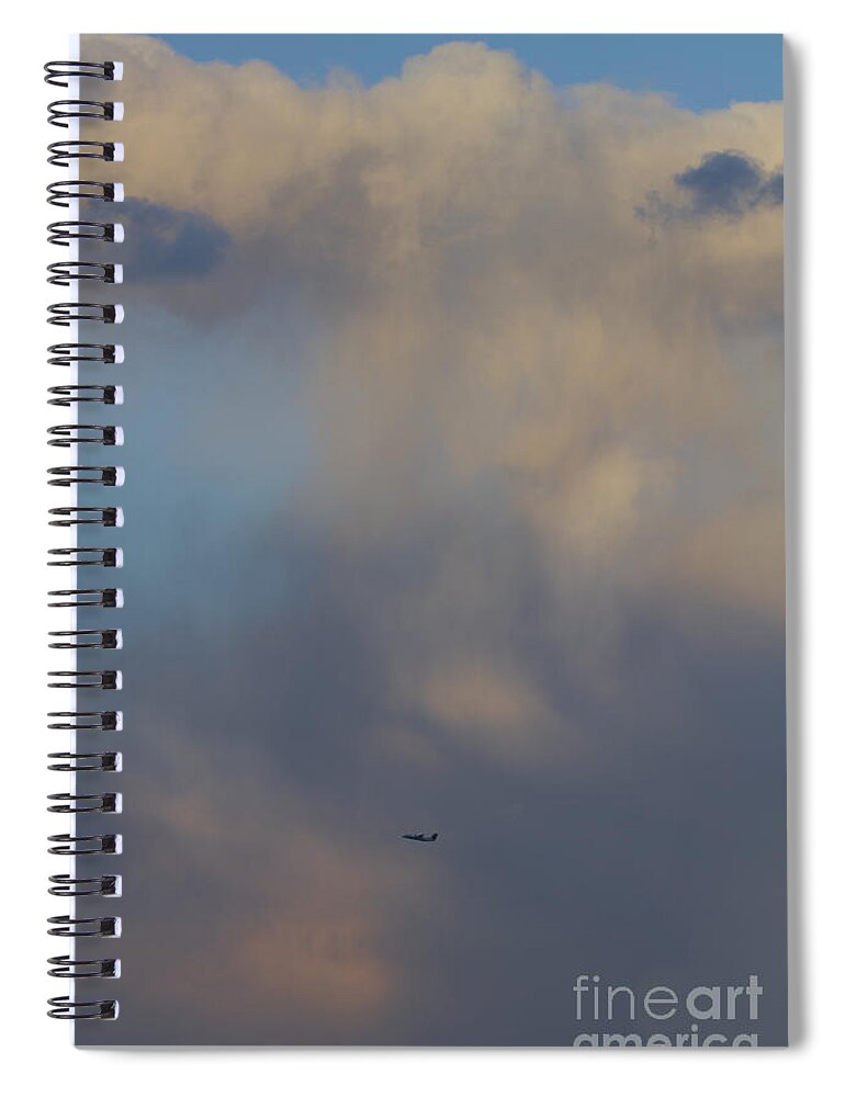Portrait Spiral Notebook featuring the photograph Plane Takeoff by Donna L Munro