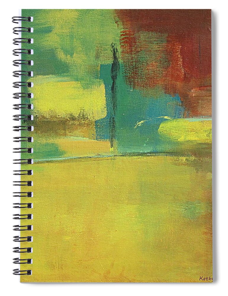 Abstract Art Spiral Notebook featuring the painting Play by Kathy Sheeran